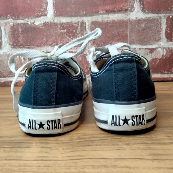 Converse Girls Shoes Size 3 Black Low Tops All Star - Picture 2 of 9